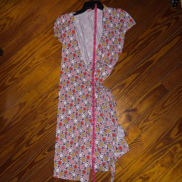 Boden | Pink Frosting Floral Summer Wrap Dress Size 4 R, MSRP $130 - Picture 9 of 9